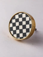 Black and White Checkered Pull Handle