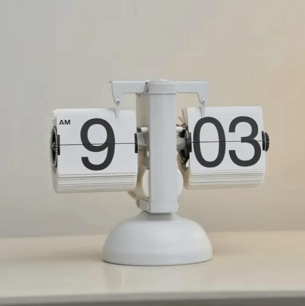 White Flip Page Table Clock