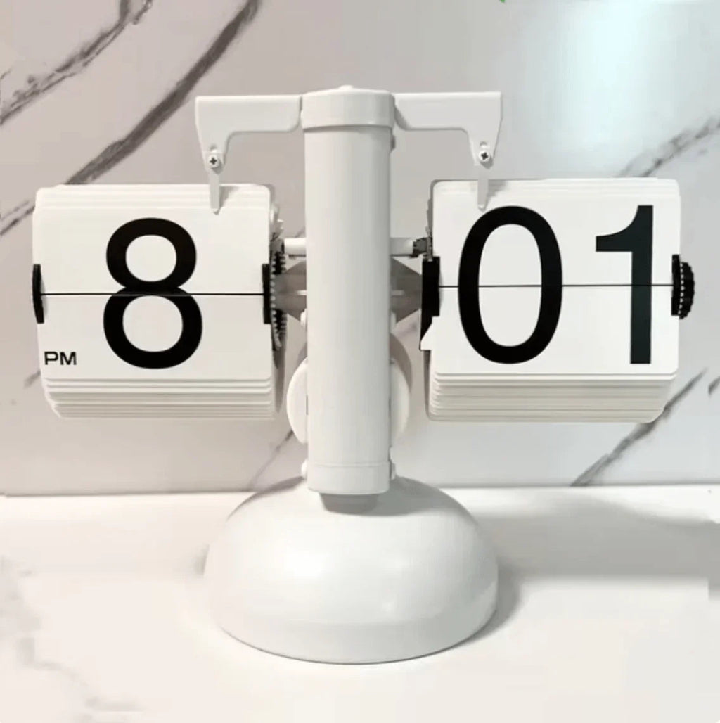 White Flip Page Table Clock
