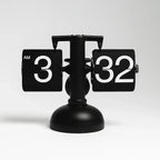 Black Flip Page Table Clock