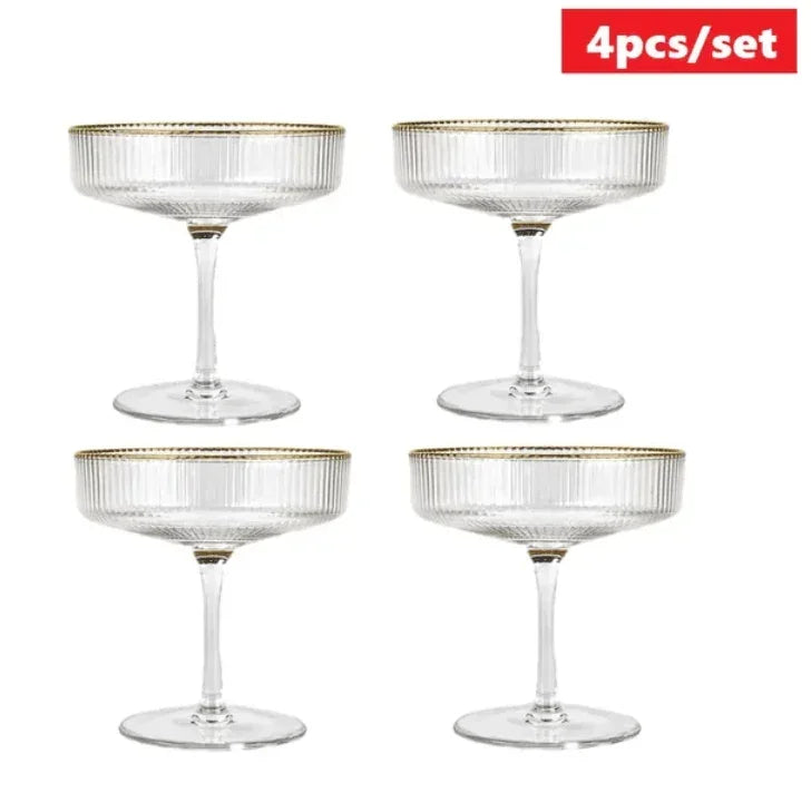 Drink Glasses with Gold Rims