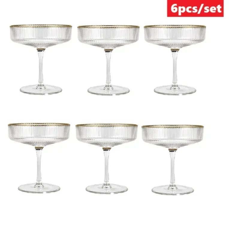Drink Glasses with Gold Rims