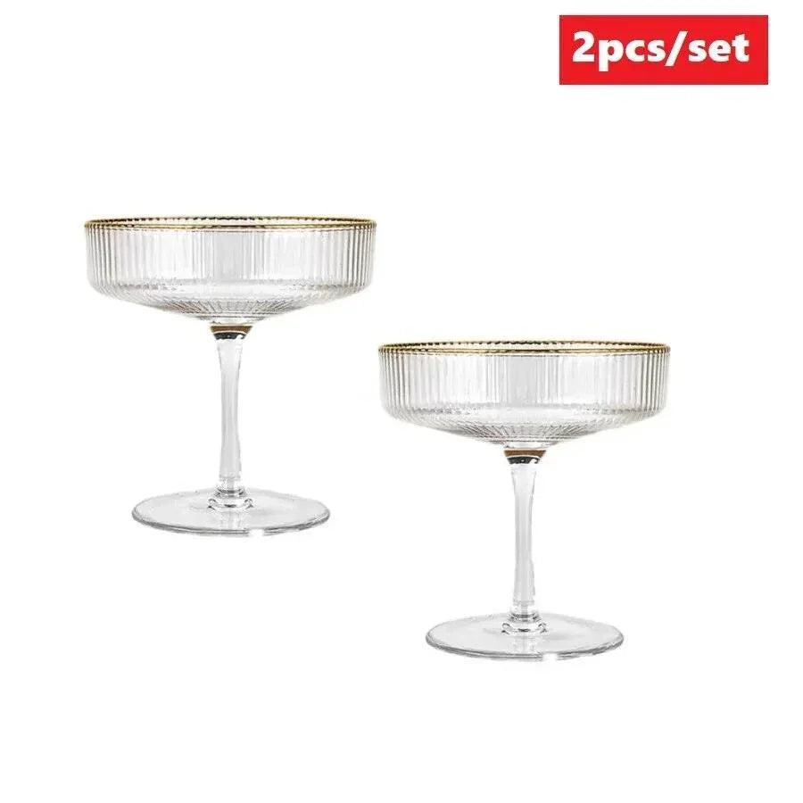Drink Glasses with Gold Rims