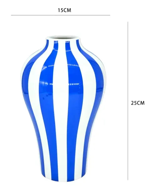 Blue Geometric Vase