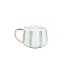 Polka Dot and Stripe Ceramic Cup