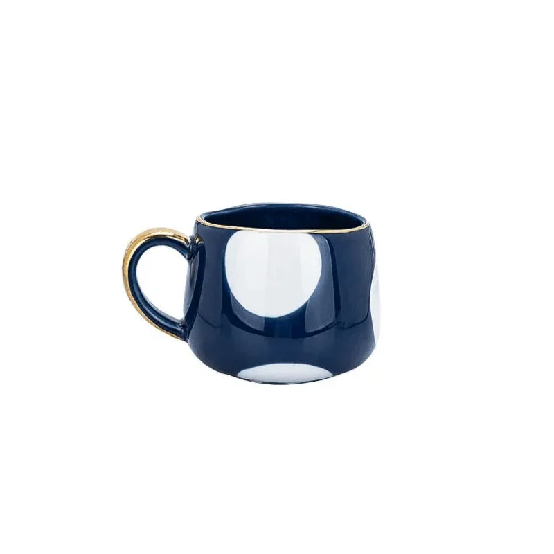 Polka Dot and Stripe Ceramic Cup